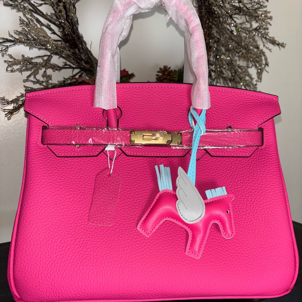 Fuschia Genuine Leather wirkin